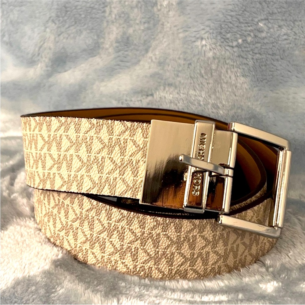 Michael Kors Beige Monogram Belt